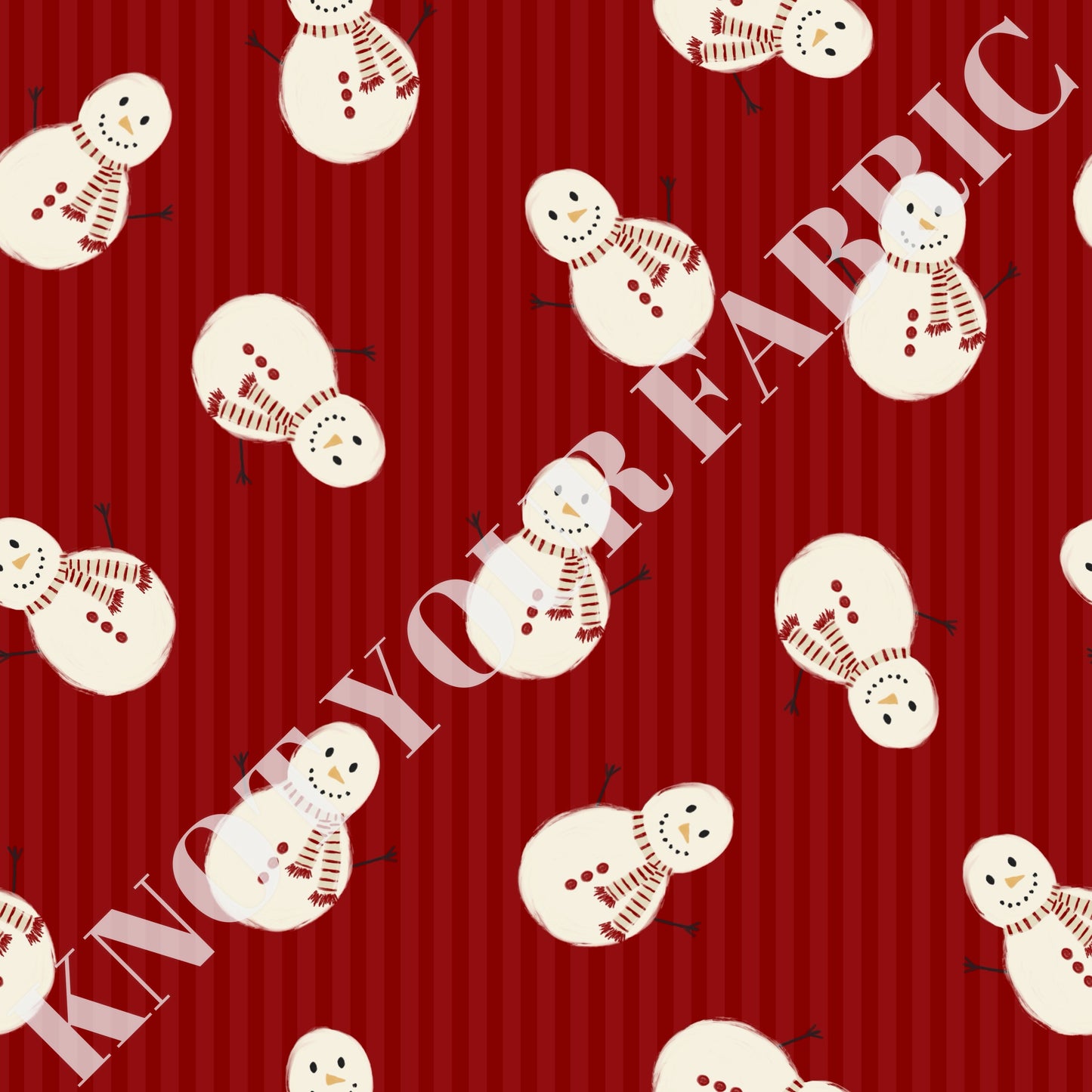 PRE-ORDER Snowman Stripes Red