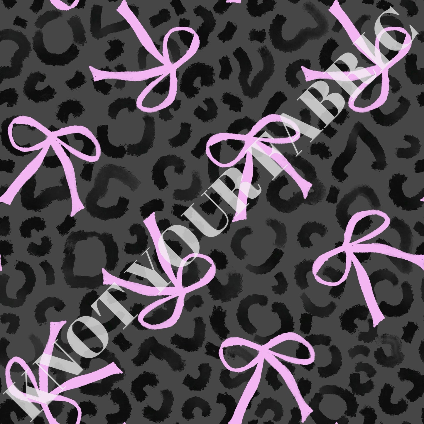 PRE-ORDER Gray Cheetah and Pink Bows
