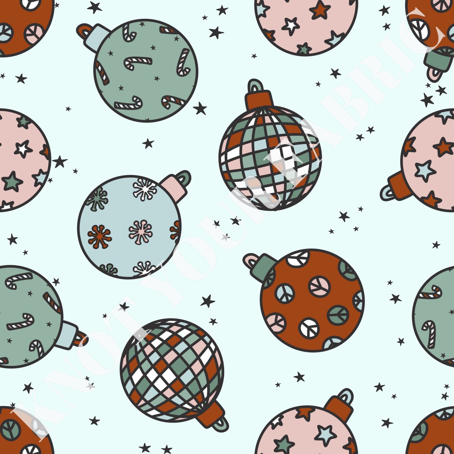 PRE-ORDER Blue Boho Christmas Ornaments