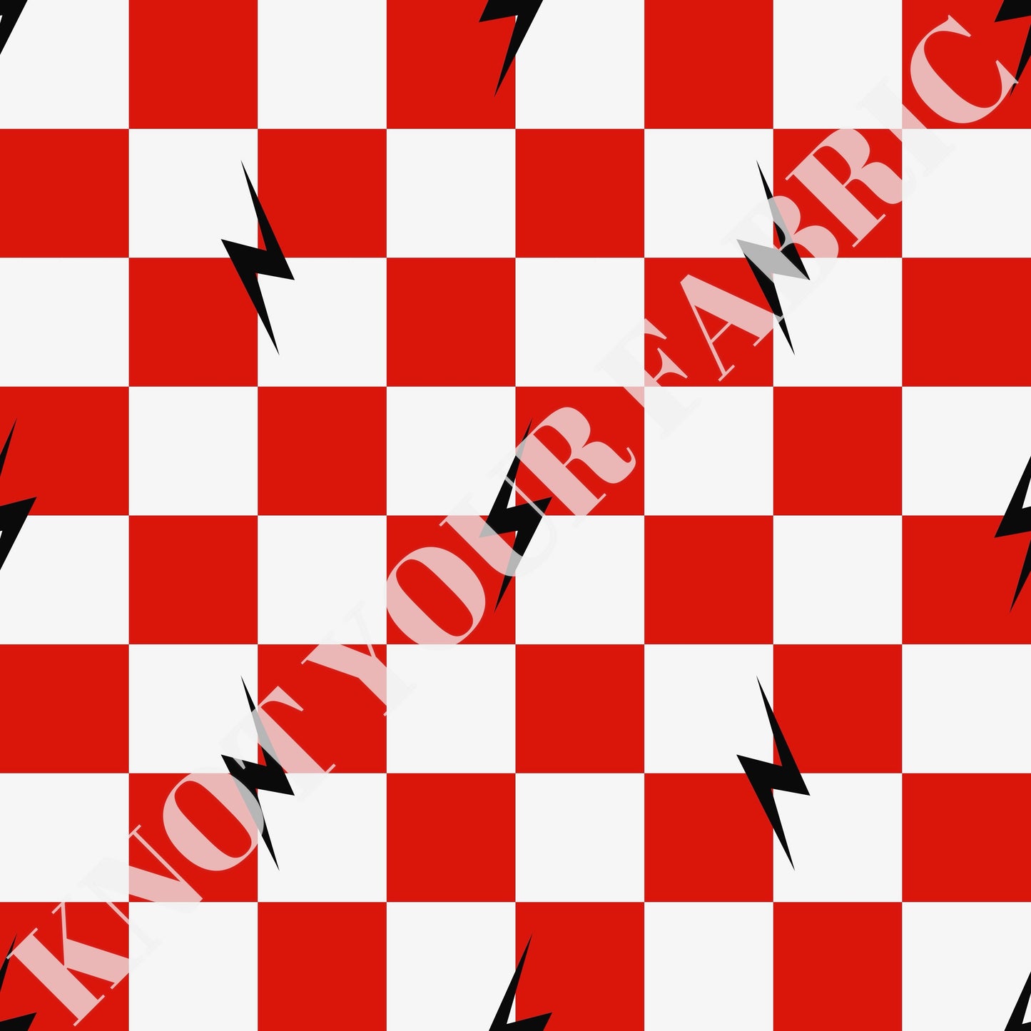 PRE-ORDER Red/White Checkered with Bolts
