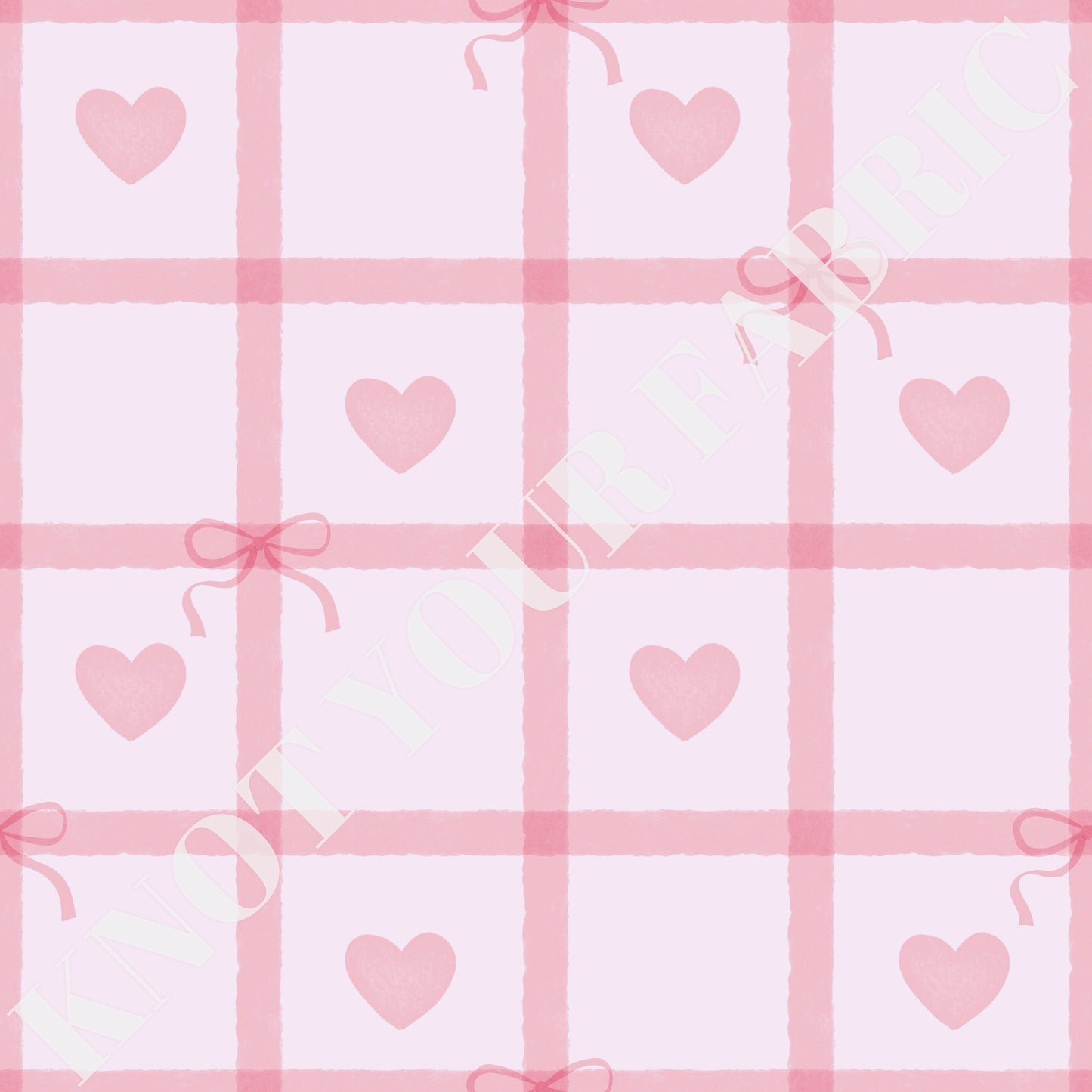 PRE-ORDER Pink Heart Plaid & Bows