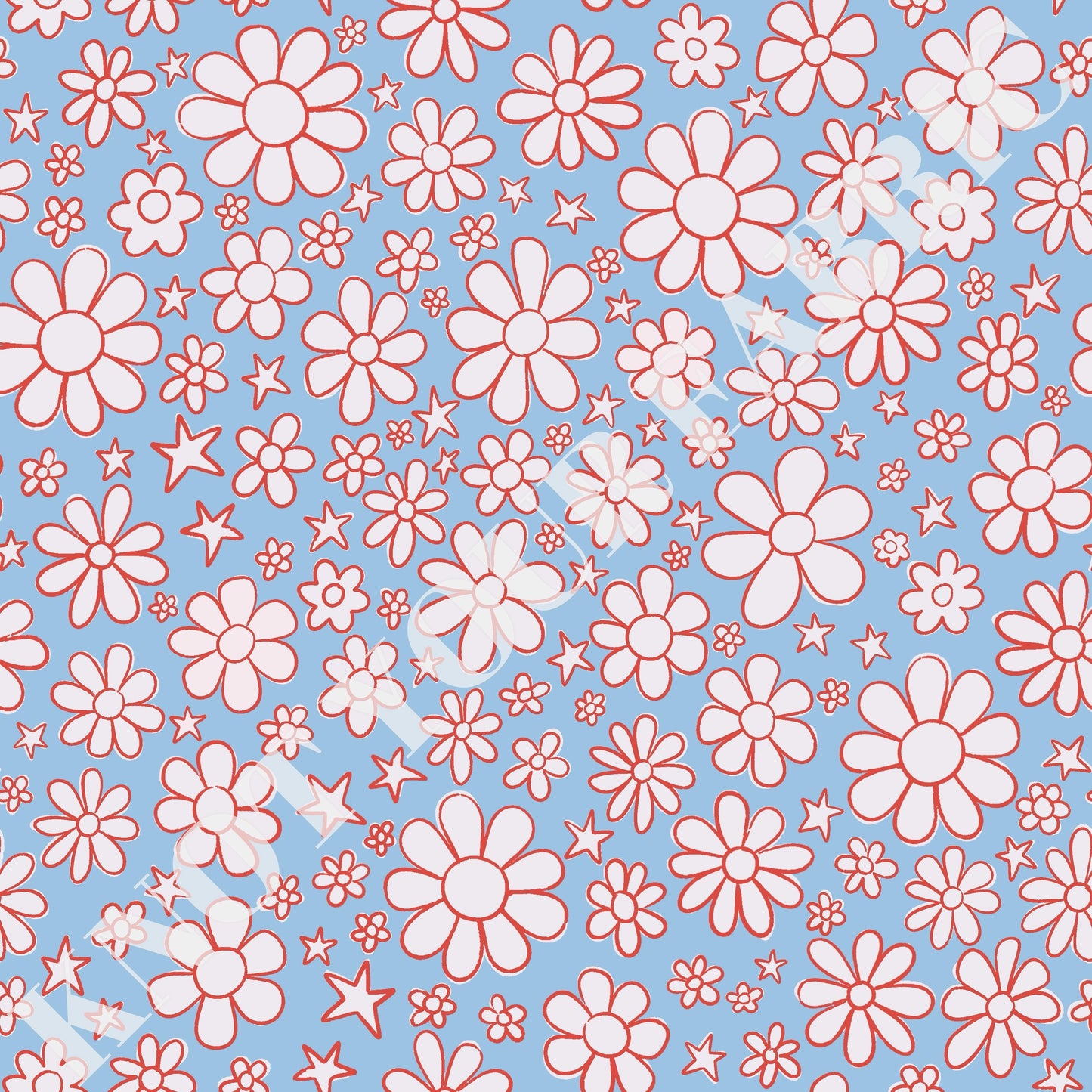 PRE-ORDER Red White and Flowers