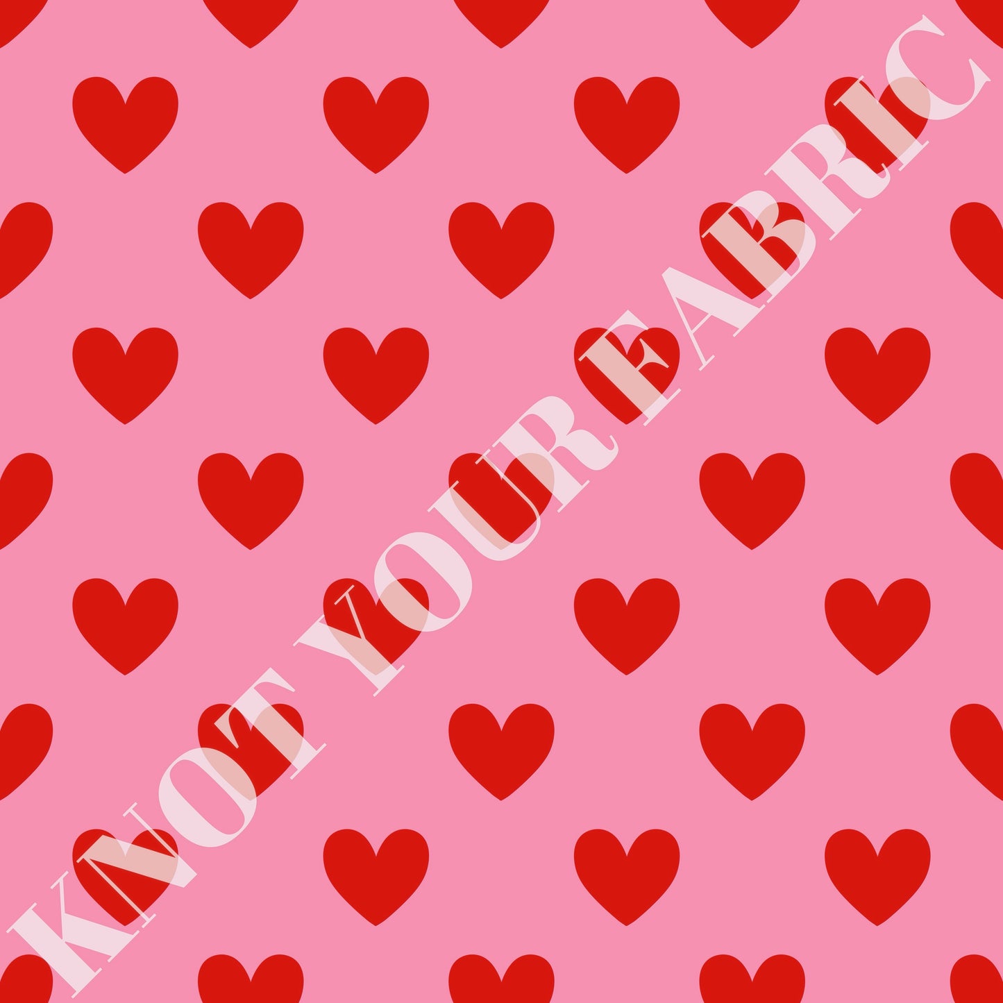 PRE-ORDER Red Hearts on Pink