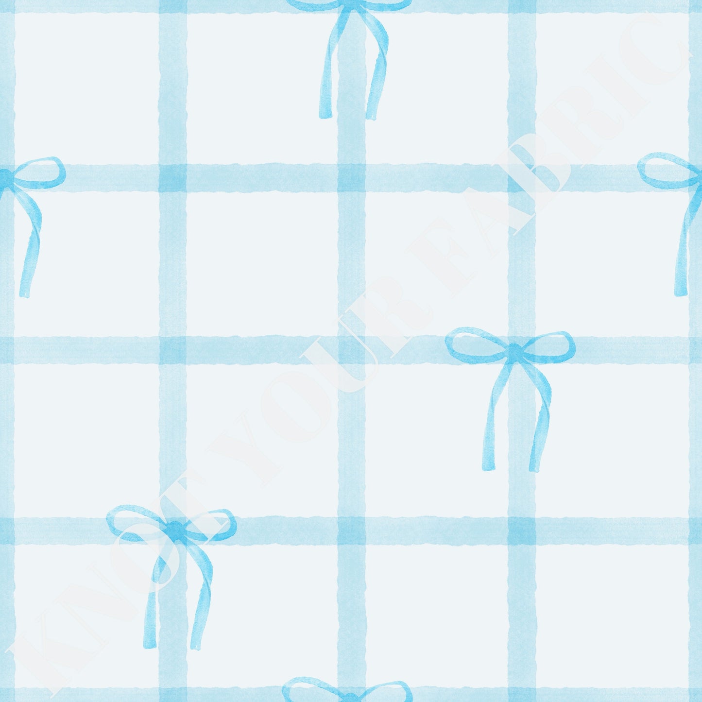 PRE-ORDER Light Blue Bows Plaid