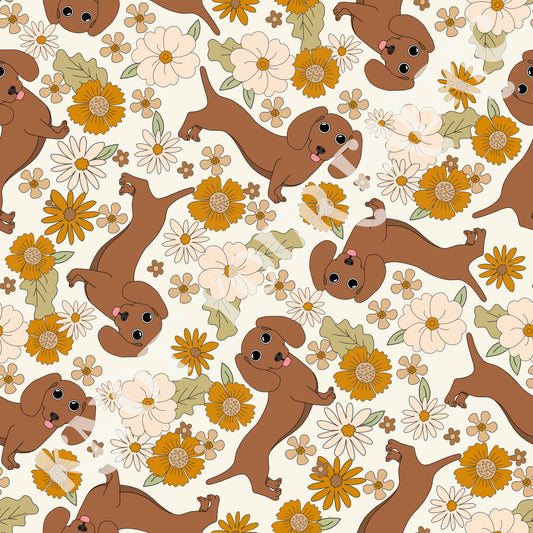 Doggy Fall Floral