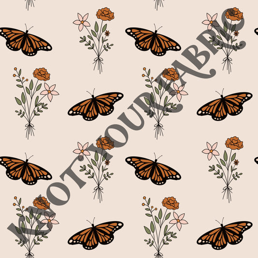 Monarchs & Ditsy Florals