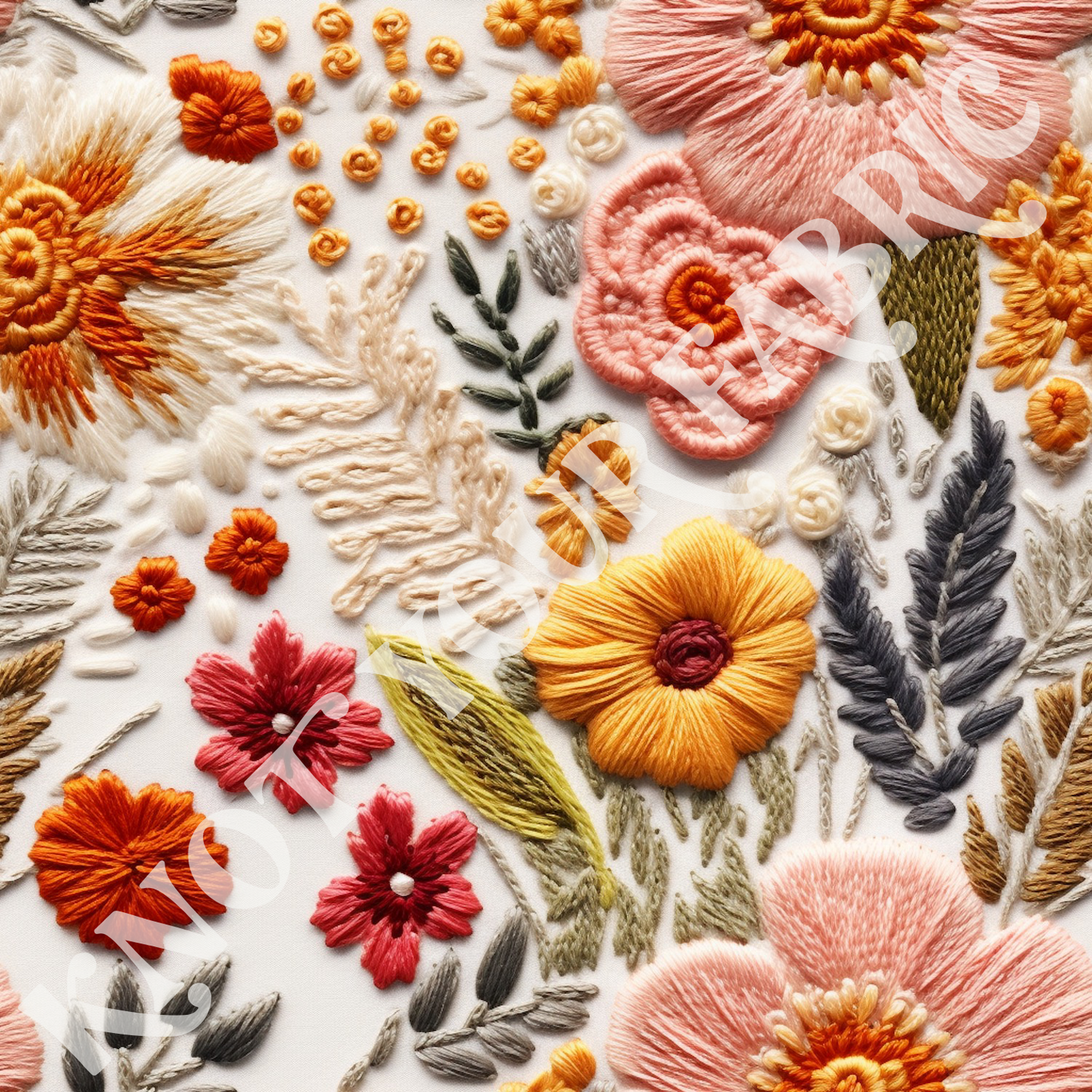PRE-ORDER Embroidered Spring Flowers