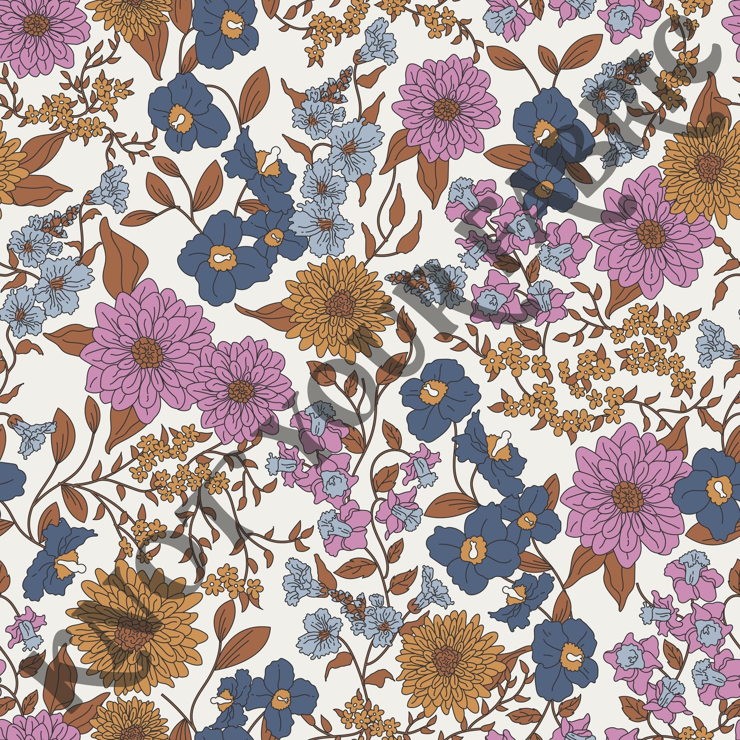 PRE-ORDER Purple Boho Florals