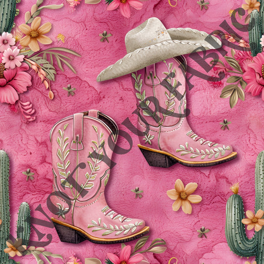 PRE-ORDER Pink Boots and Cactus