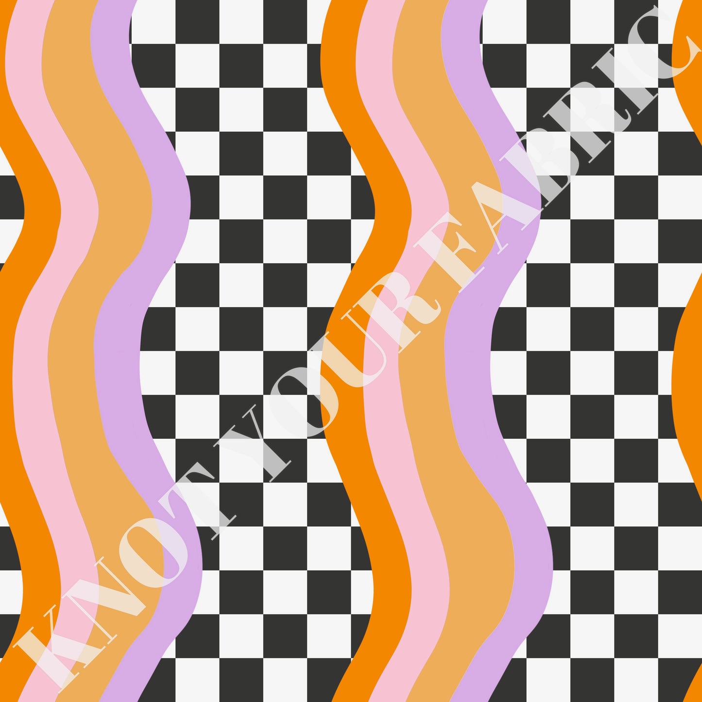 PRE-ORDER Halloween Colored Checkered Waves