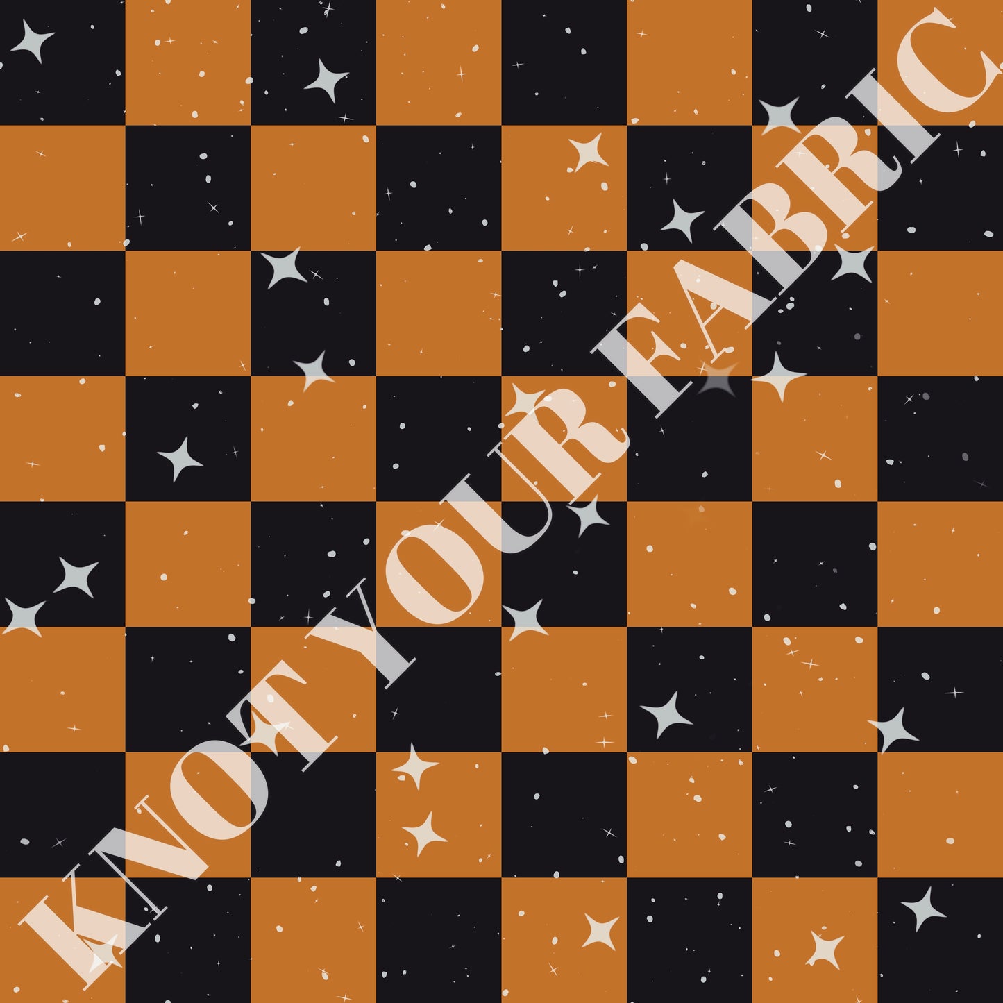 PRE-ORDER Orange and Black Checkered Sparkle
