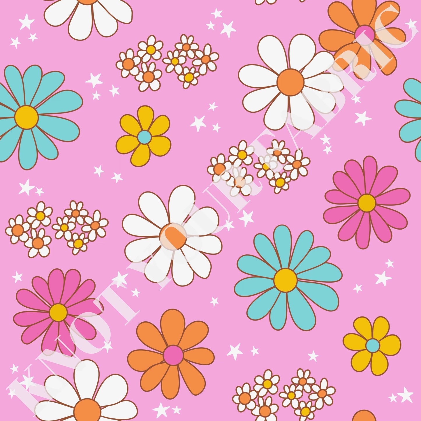 PRE-ORDER Flower Bunches on Pink