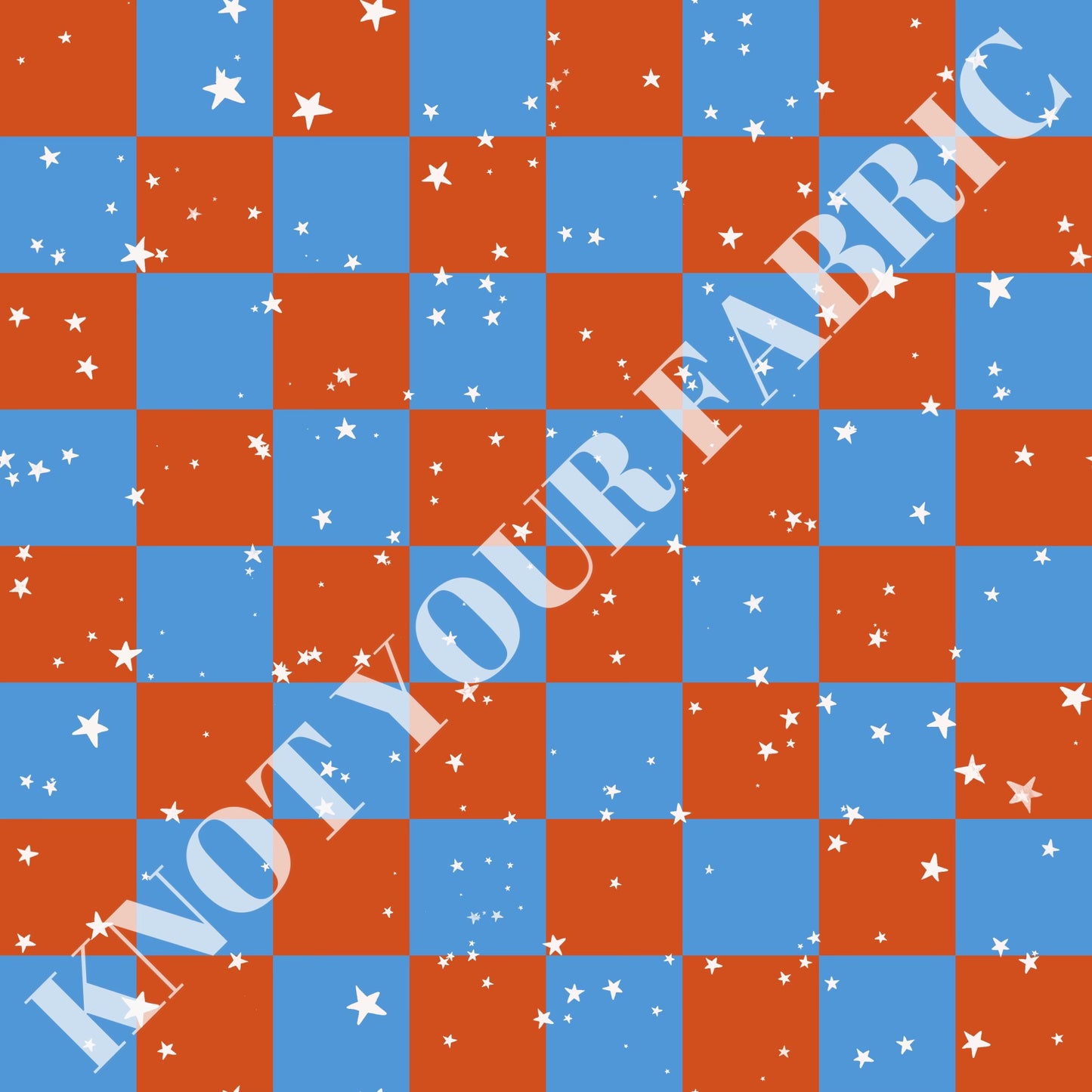 PRE-ORDER Checkered Red Blue Stars
