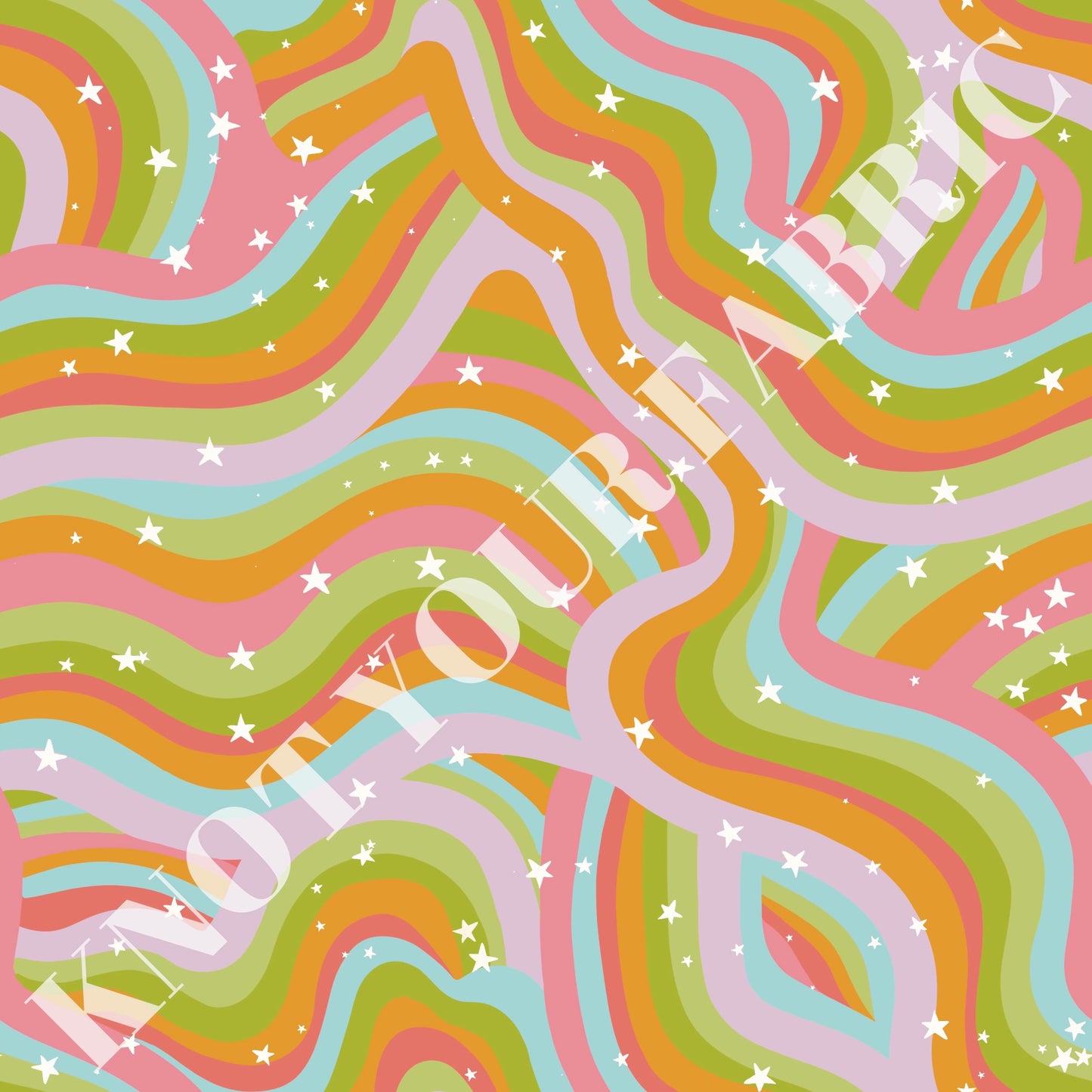 PRE-ORDER Rainbow Waves with Stars