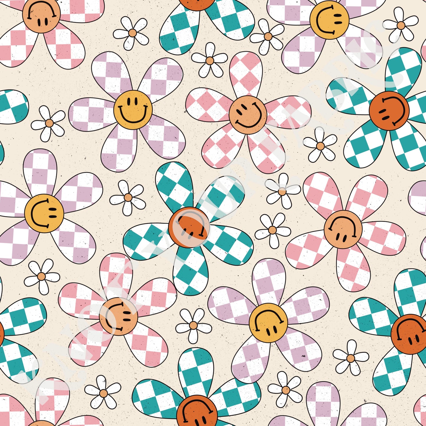 PRE-ORDER Retro Checkered Flowers