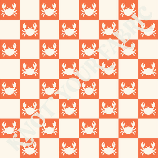 Orange Crab Checkered