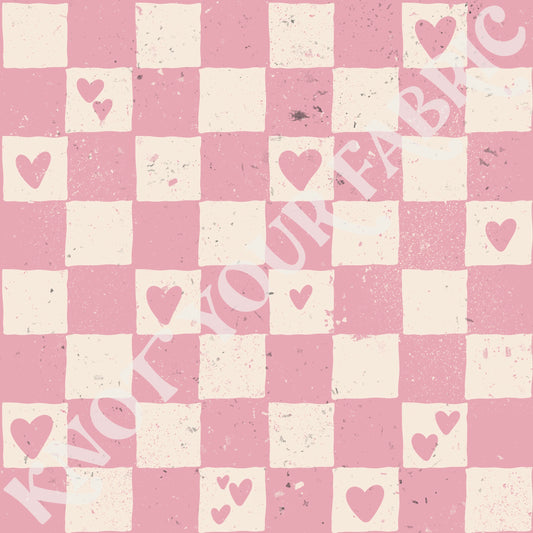 PRE-ORDER Light Pink Heart Checkered