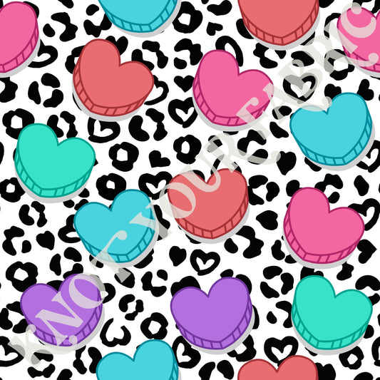 Cheetah Candy Hearts