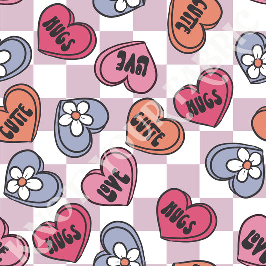 PRE-ORDER Checkered Candy Hearts