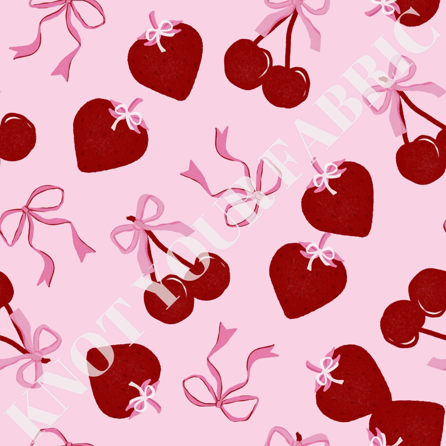 PRE-ORDER Cherries, Strawberries and Pink Bows