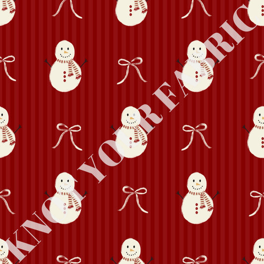 PRE-ORDER Snowman Bow Stripes