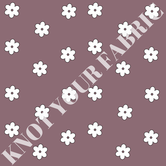 PRE-ORDER White Flowers on Purple