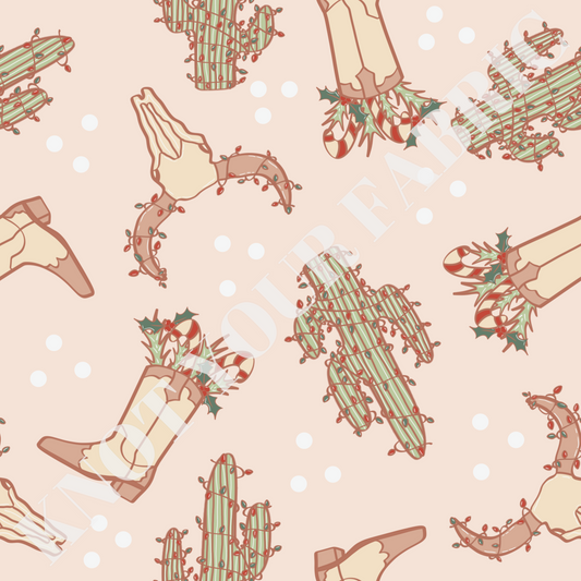 PRE-ORDER Christmas Boots and Cactus