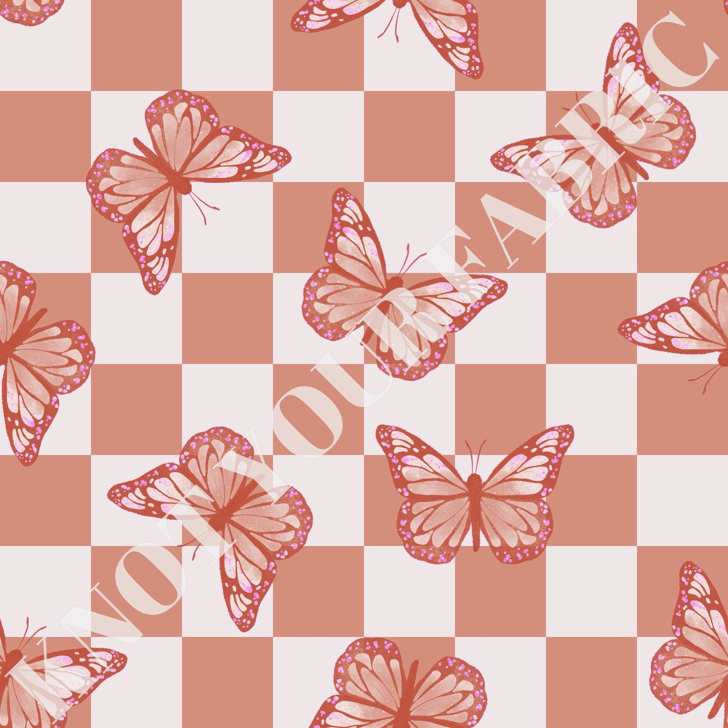 PRE-ORDER Peachy Butterfly Plaid