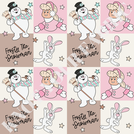 PRE-ORDER Neutral and Pink Snowman