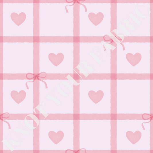 PRE-ORDER Pink Heart Plaid & Bows