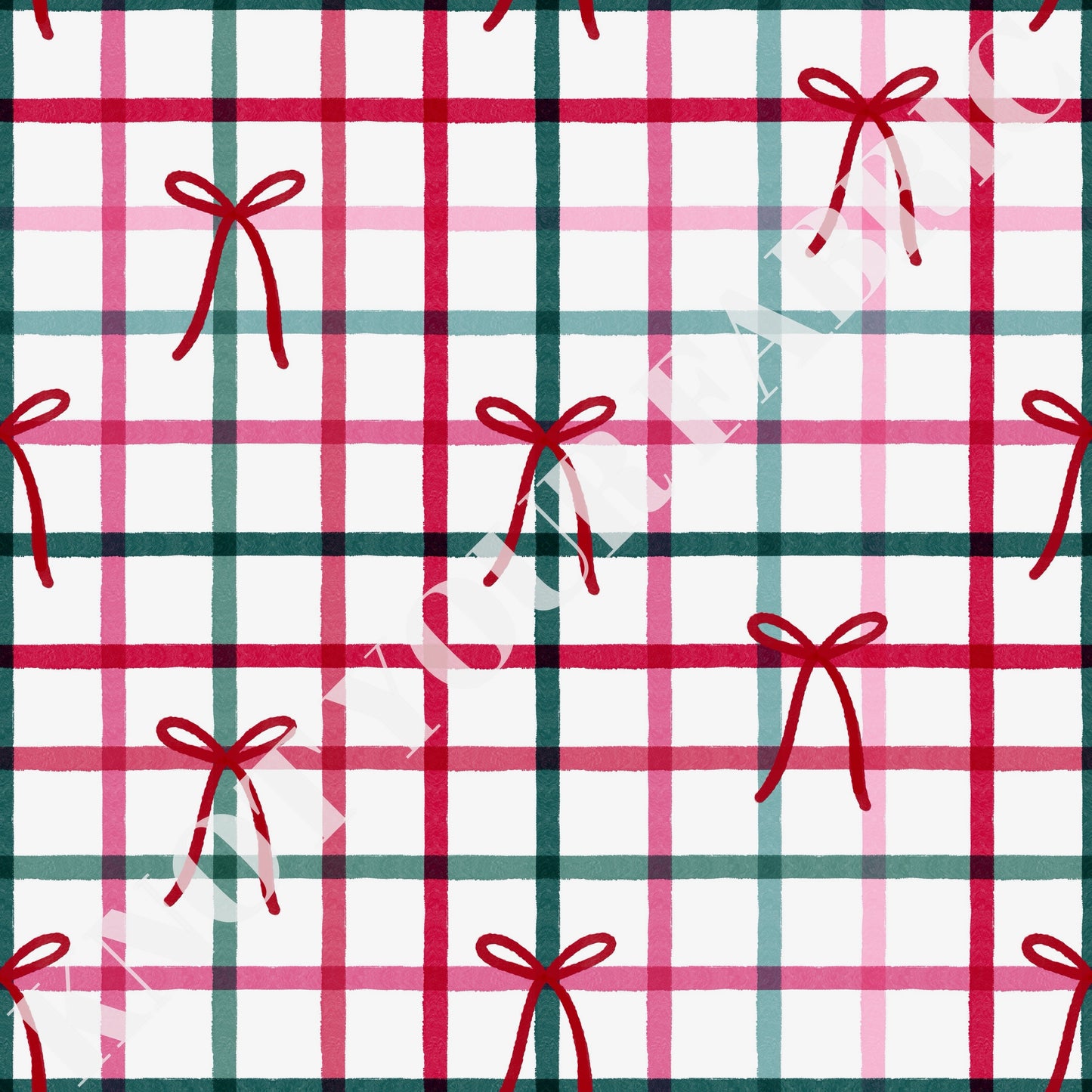 PRE-ORDER Christmas Bow Gingham