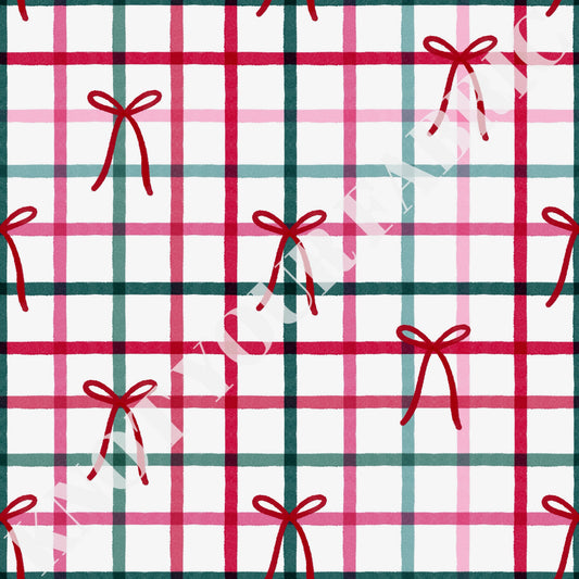 PRE-ORDER Christmas Bow Gingham