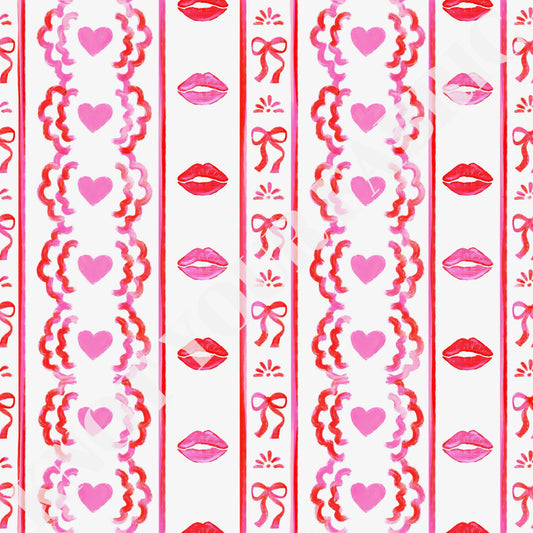 PRE-ORDER Valentine Lips and Heart Stripes