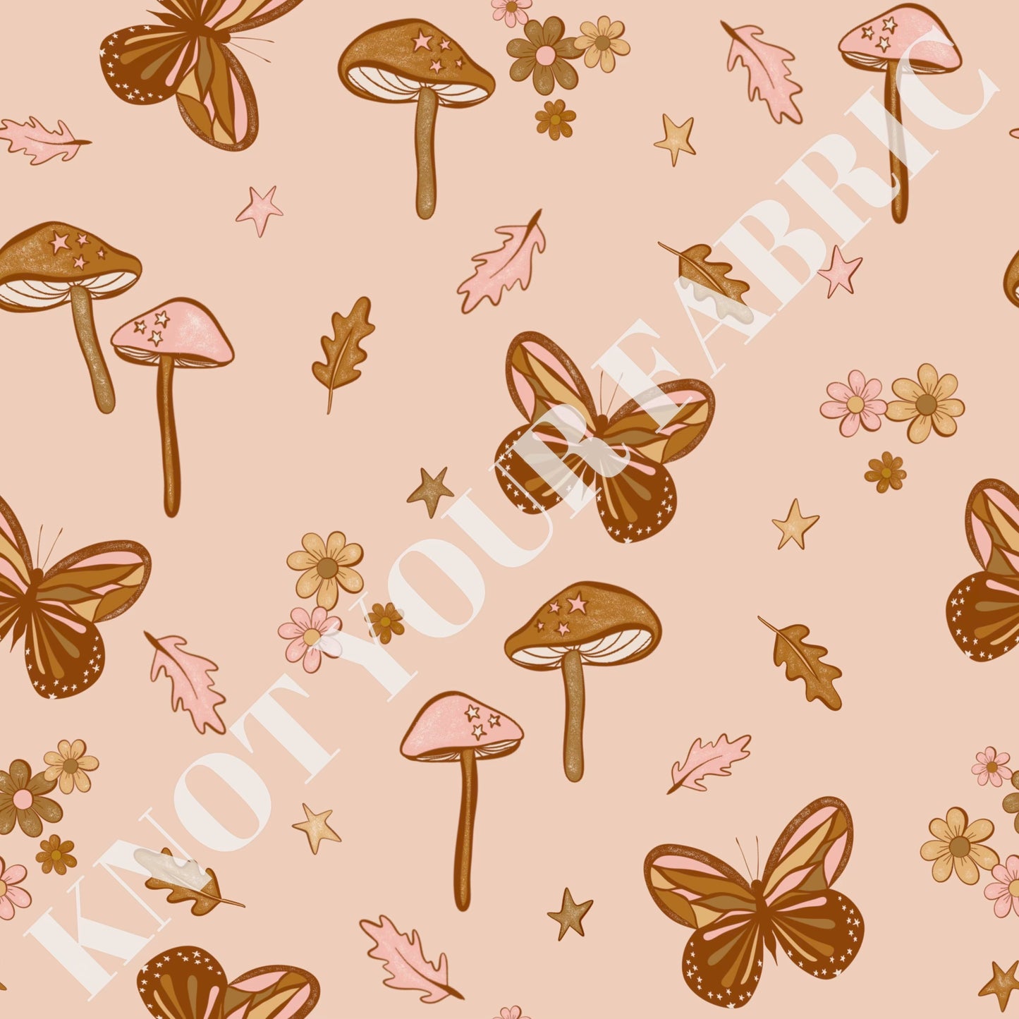 PRE-ORDER Butterfly Floral Mushroom Beige