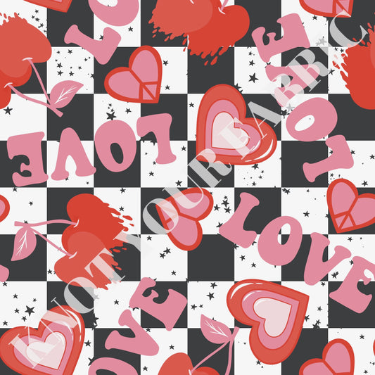 PRE-ORDER Checkered Retro Love Valentine