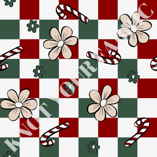 PRE-ORDER Christmas Checkered Florals