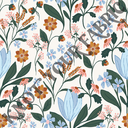 PRE-ORDER Pink & Blue Watercolor Flora