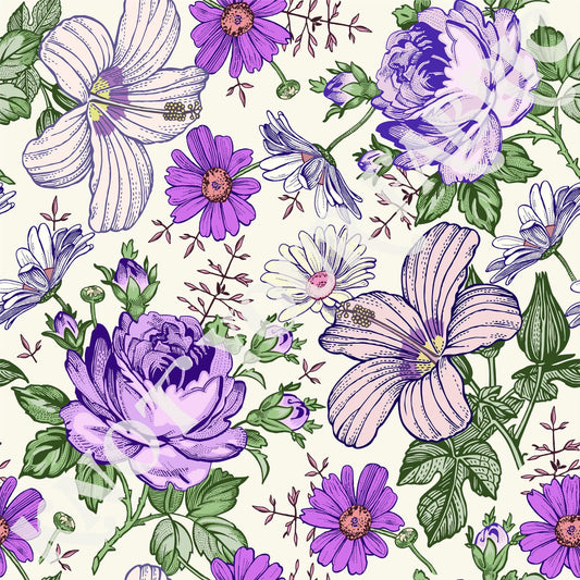 PRE-ORDER Purple Vintage Floral