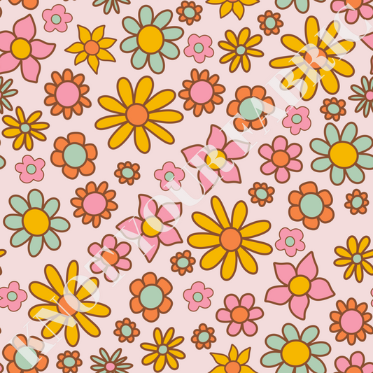 PRE-ORDER Bright Retro Flowers