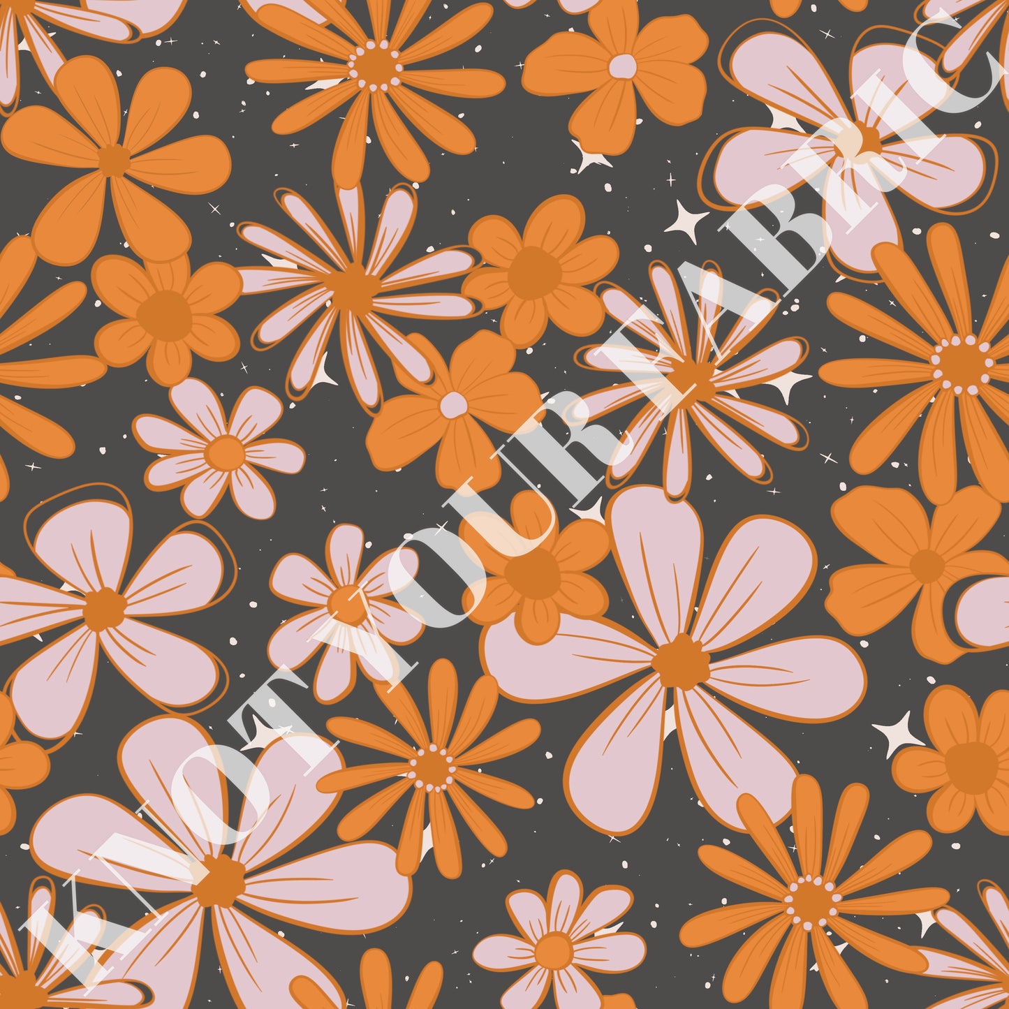 PRE-ORDER Deep Orange Midnight Floral