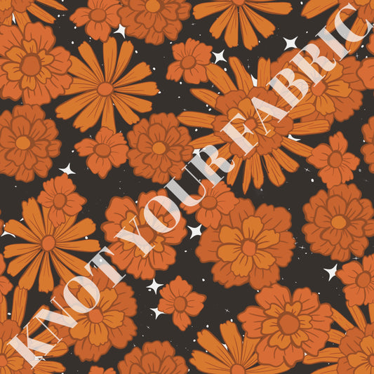 PRE-ORDER Halloween Orange Floral