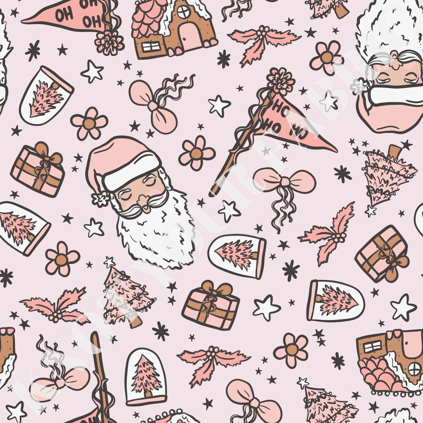 PRE-ORDER Pink Vintage Santa