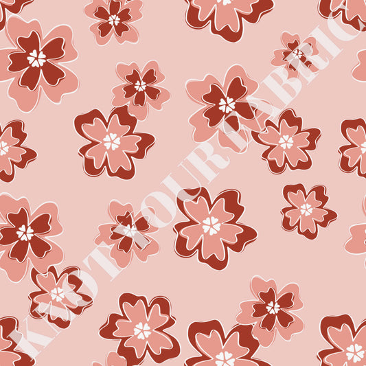 PRE-ORDER Red Pink Wavy Flowers