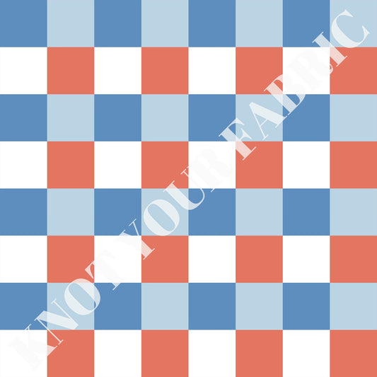 PRE-ORDER Red White and Baby Blue Checkered