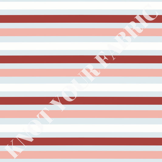 PRE-ORDER Light Peach and Blue Stripes