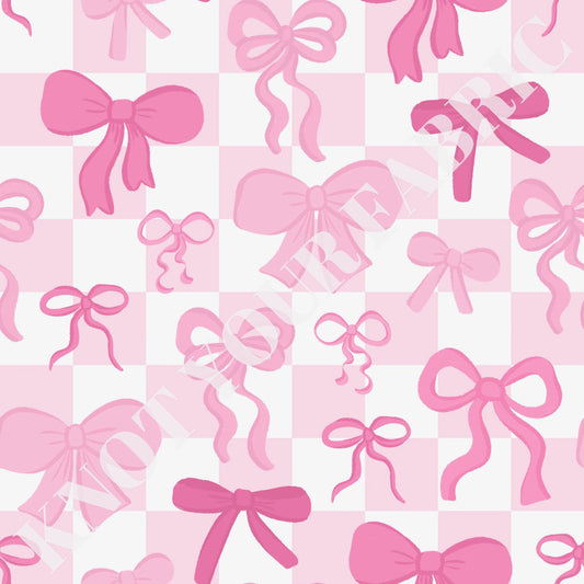 PRE-ORDER Pink Bow Checkered