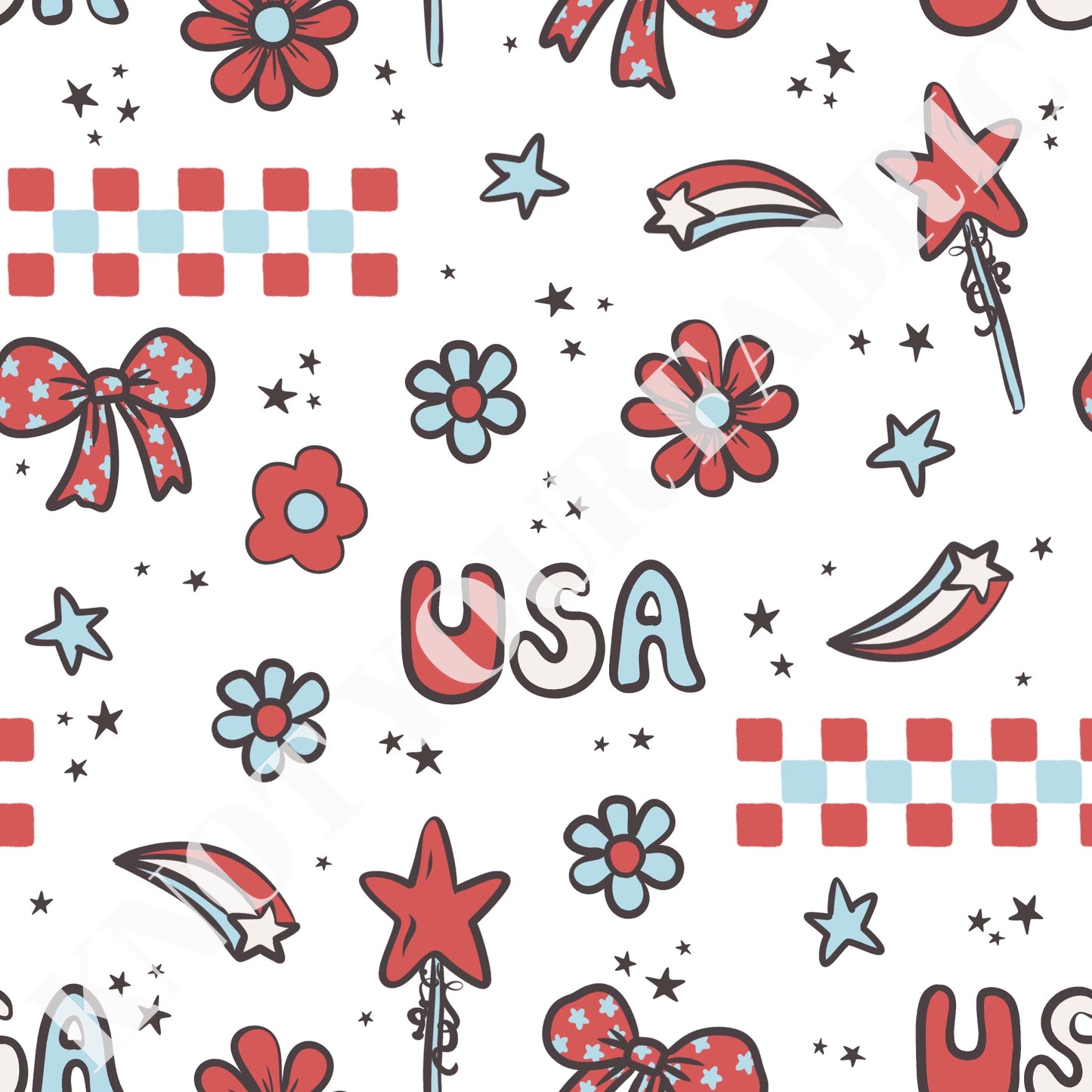 PRE-ORDER Retro USA Bows and Checkers