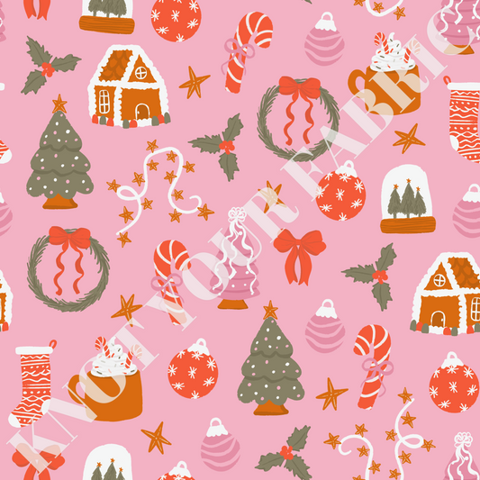 PRE-ORDER Pink Christmas Village