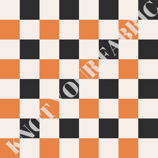 PRE-ORDER Halloween Checks Black & Orange