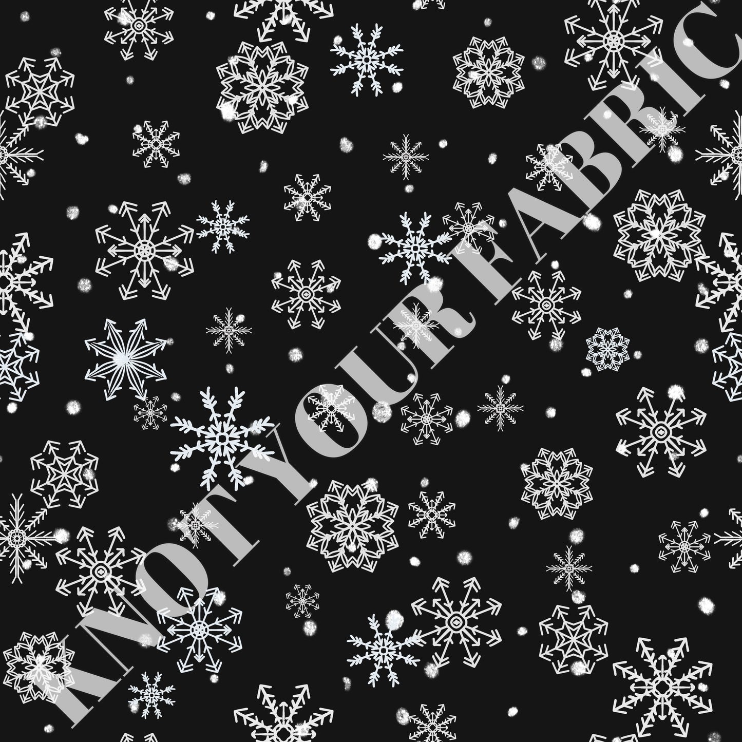 PRE-ORDER Snowflakes on Black